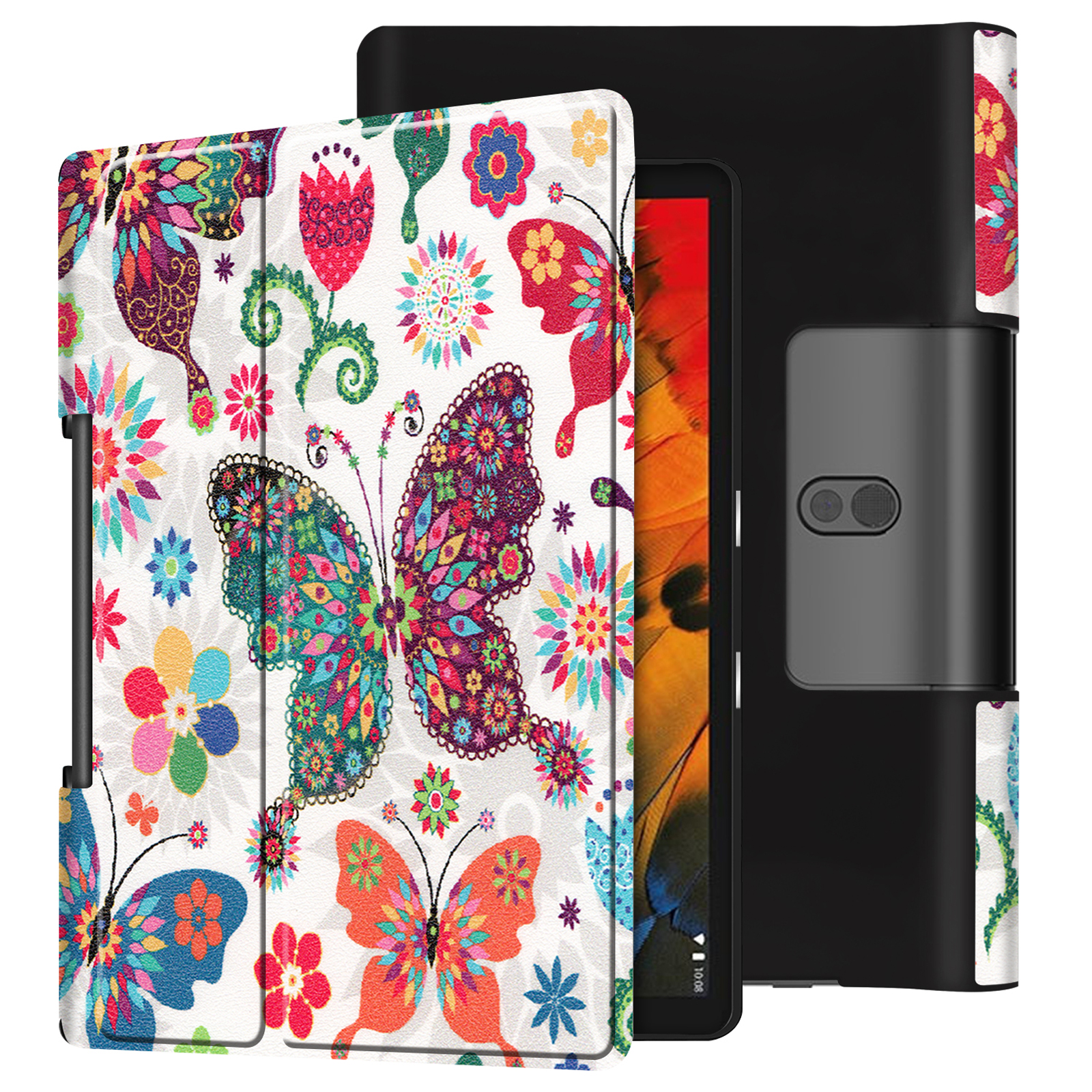LOBWERK Hülle Schutzhülle Bookcover für Tab Lenovo 10.1 Kunstleder, Yoga 03 Zoll YT-X705F