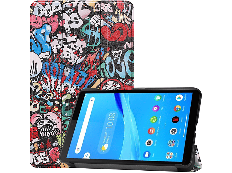 LOBWERK Hülle Schutzhülle Bookcover für Lenovo Tab M7 TB-7305F / TB-7305X /TB-7306F 7.0 Zoll Kunstleder, 02