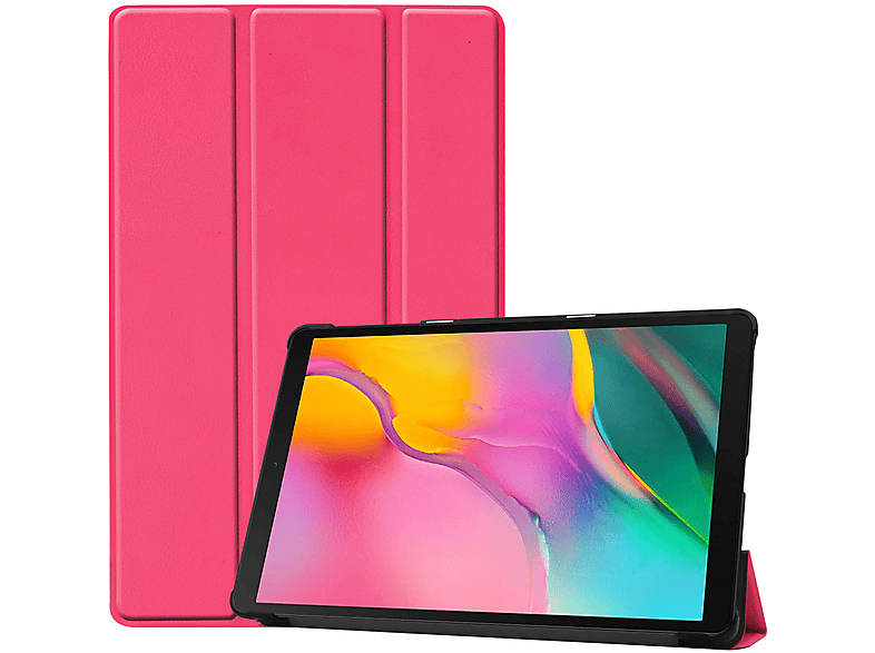 LOBWERK Hülle Schutzhülle Bookcover für Samsung Galaxy Tab A 10.1 SM-T510 10.1 Zoll Kunstleder, Pink