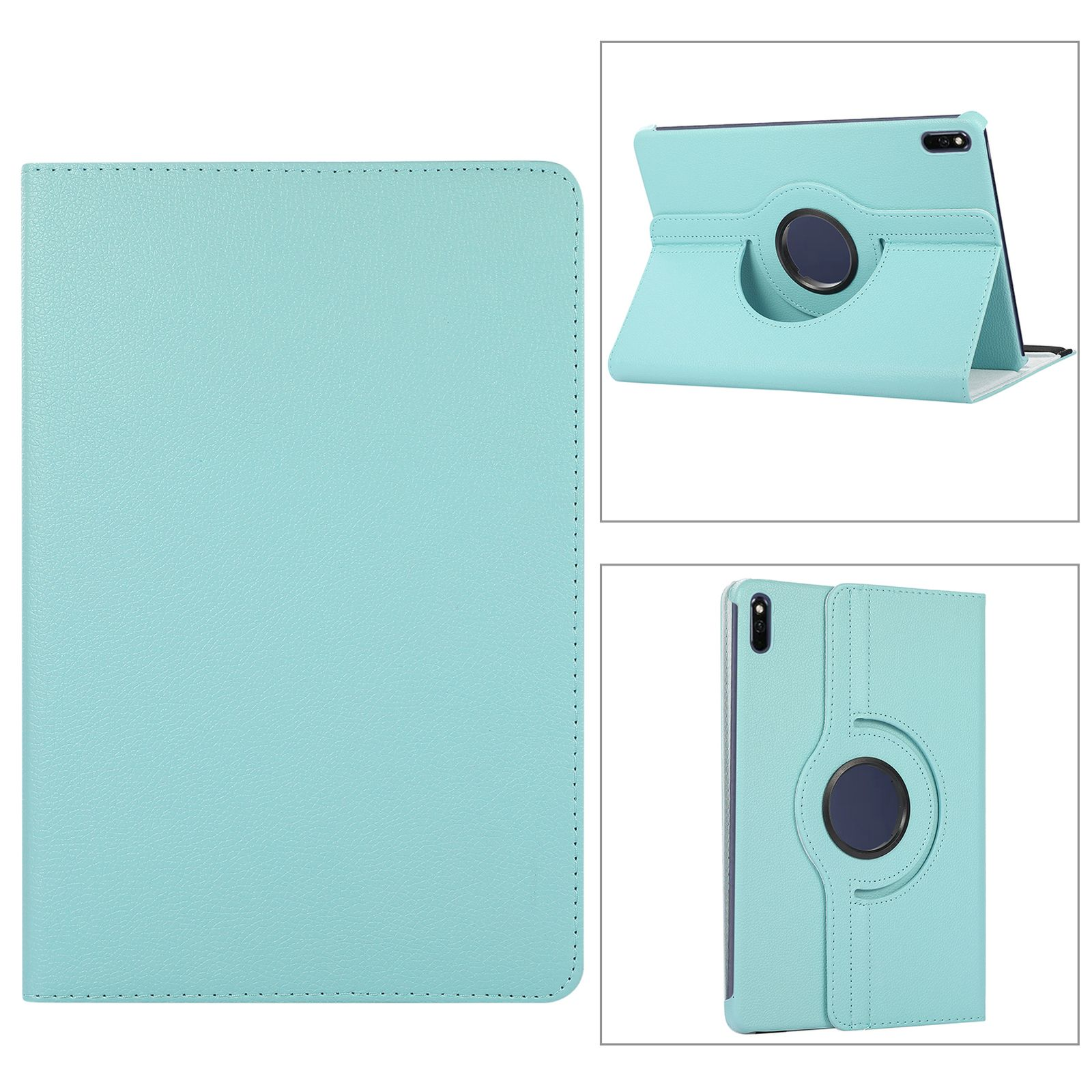 2in1 LOBWERK Set Huawei MatePad Bookcover + Kunstleder, 2021 Schutzglas) 11 für Hellblau Case (Schutzhülle Zoll 11