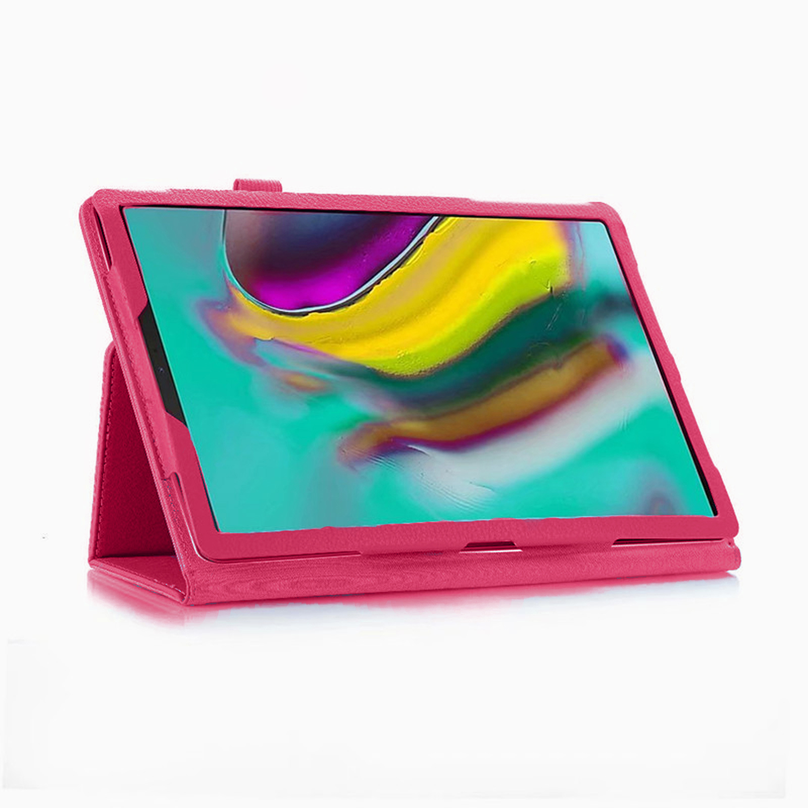 (Schutzhülle Kunstleder, LOBWERK Zoll Pink + 10.5 Galaxy 2in1 für Schutzglas) Samsung S5e Bookcover SM-T725 Case SM-T720 Set Tab