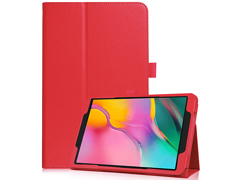 LOBWERK Hülle Schutzhülle Bookcover für Samsung Galaxy Tab A 10.1 SM-T510 10.1 Zoll Kunstleder, Rot