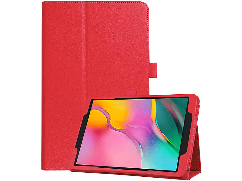 LOBWERK Hülle Schutzhülle Bookcover für Samsung Galaxy Tab S5e 10.5 SM-T720 T725 10.5 Zoll Kunstleder, Rot