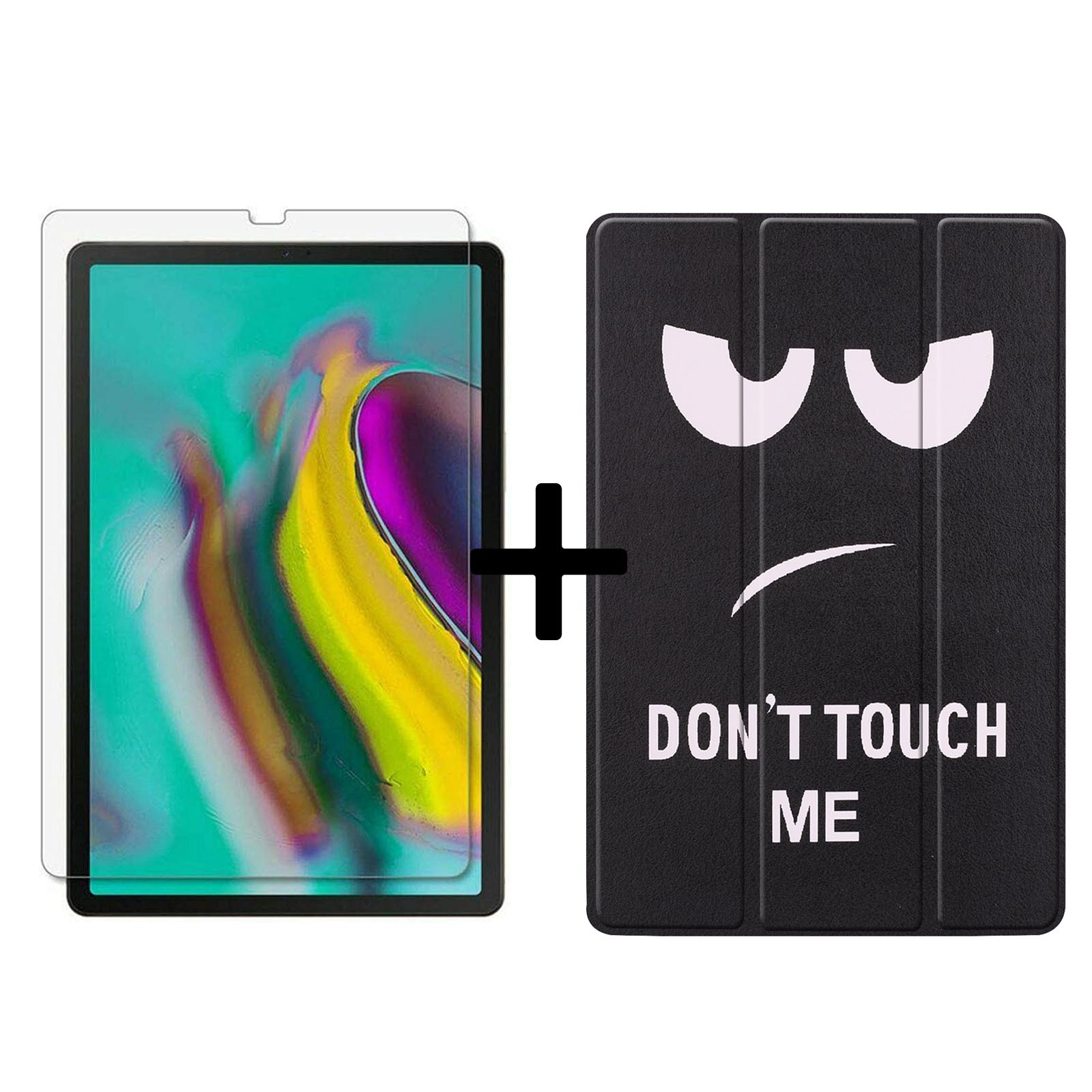 Schutzglas) für 2in1 10.5 Kunstleder, SM-T720 Bookcover (Schutzhülle + Case Samsung Zoll SM-T725 08 Set S5e Tab Galaxy LOBWERK