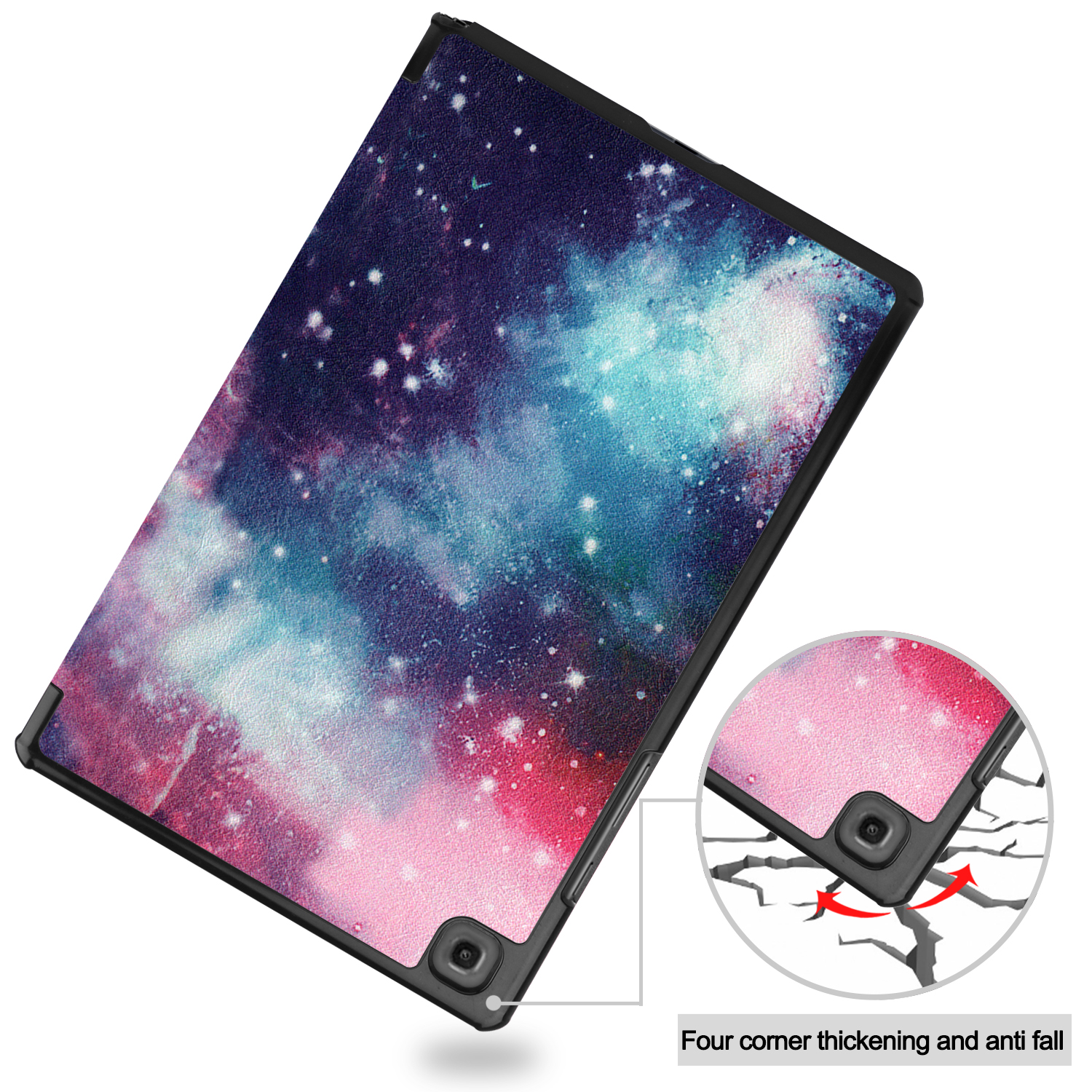 LOBWERK Hülle Schutzhülle Bookcover Galaxy A7 Samsung T505 Kunstleder, NEU für SM-T500 Tab