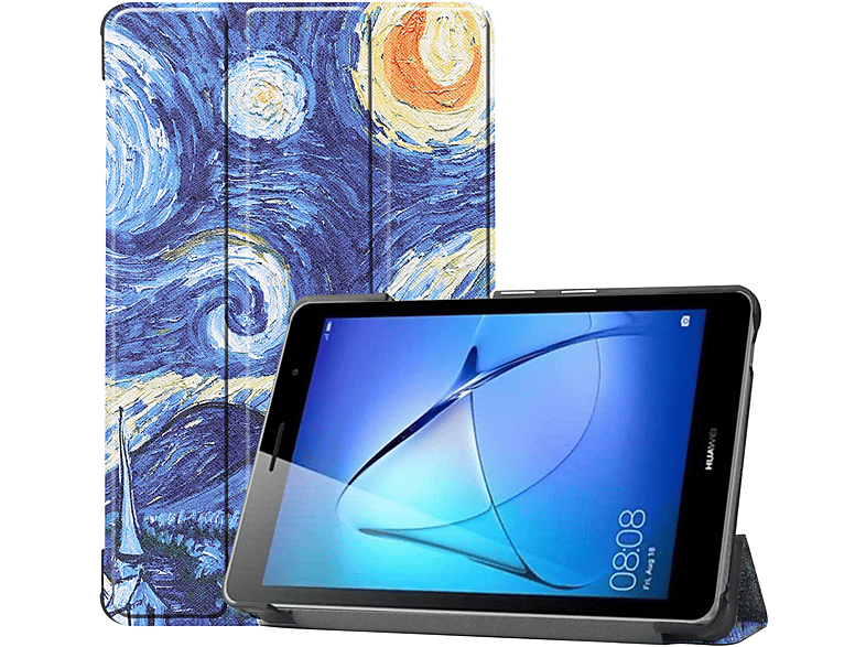 LOBWERK Hülle Schutzhülle Bookcover für Huawei MatePad T8 8.0 Zoll Kunstleder, Mehrfarbig