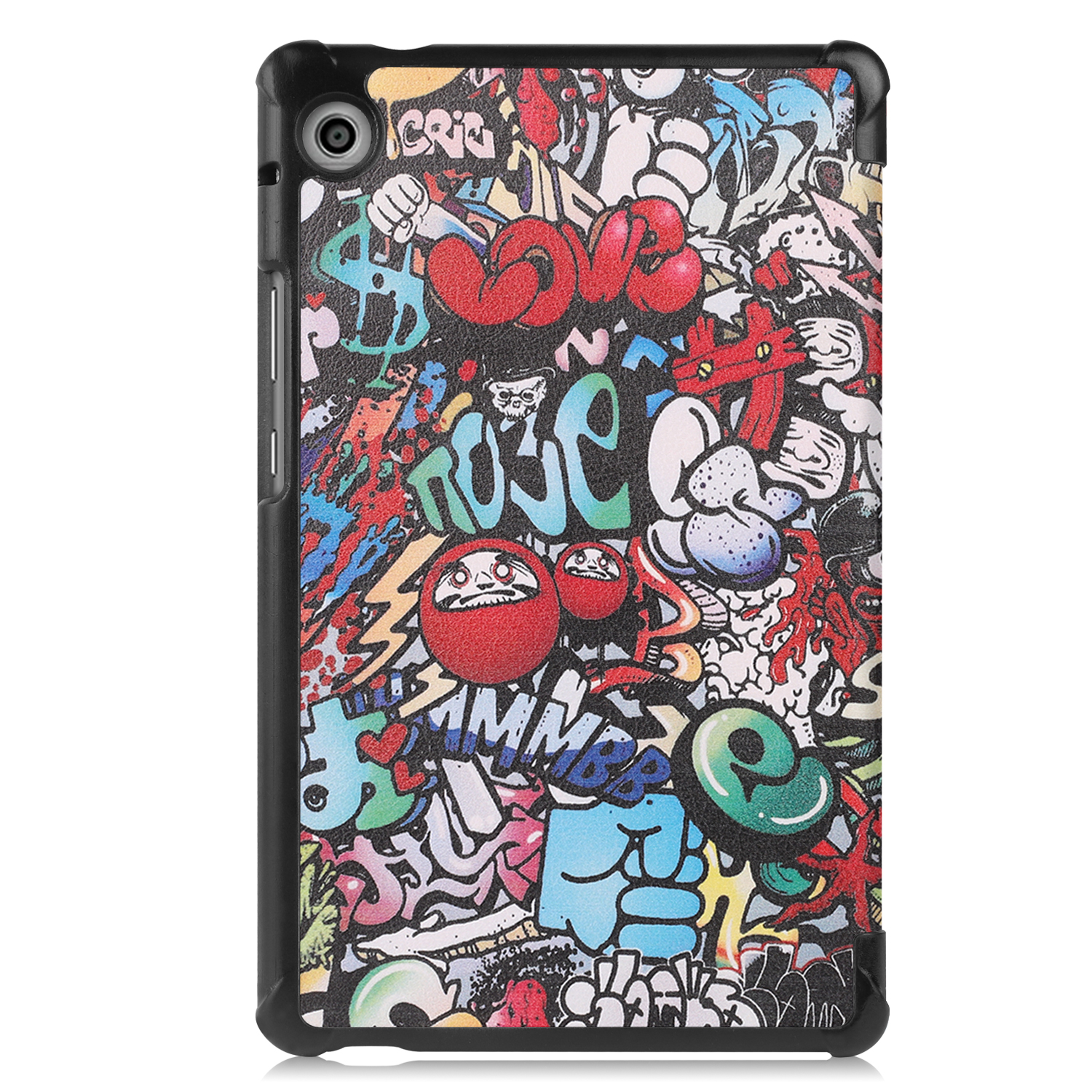 LOBWERK Hülle Schutzhülle Bookcover für T8 MatePad 8.0 Kunstleder, Huawei Mehrfarbig Zoll
