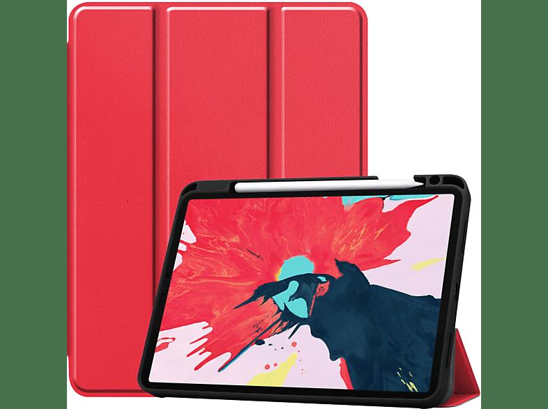 LOBWERK Hülle Schutzhülle Bookcover für Apple iPad Pro 11 Zoll 2020 Kunstleder, Rot