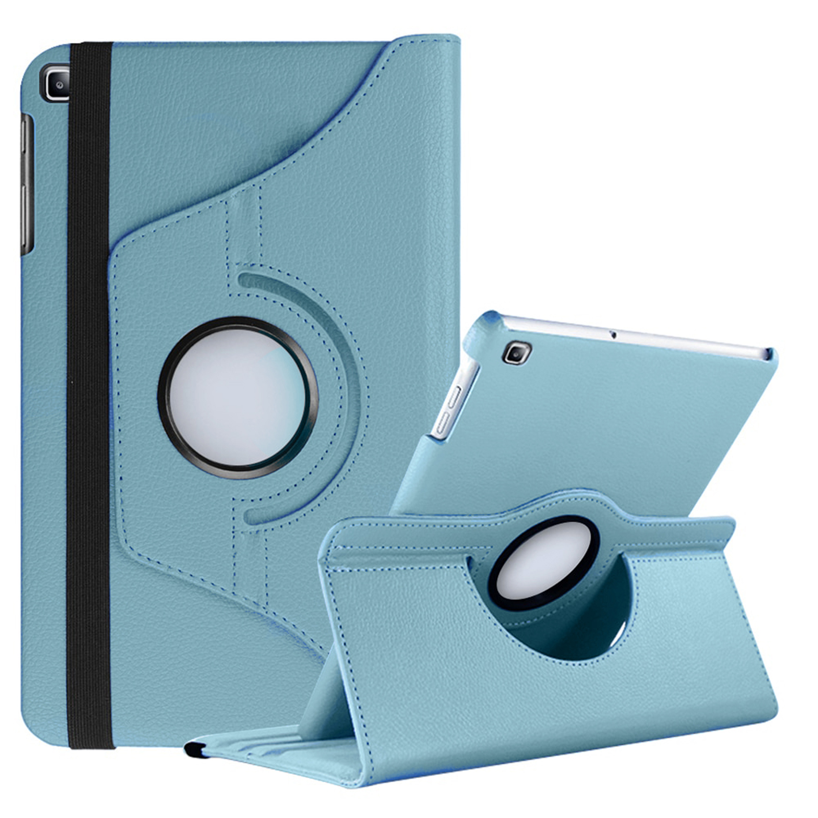 LOBWERK 2in1 Hellblau Tab Galaxy SM-T725 Bookcover Samsung 10.5 + SM-T720 Kunstleder, Schutzglas) Case (Schutzhülle Zoll S5e Set für