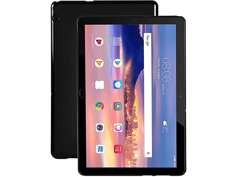 LOBWERK Hülle Schutzhülle Schwarz M5 TPU, für MediaPad Huawei Lite Zoll Backcover 10.1