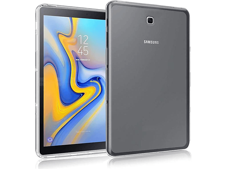 LOBWERK Hülle Schutzhülle Backcover für Samsung Galaxy Tab A SM-T387 2018 8.0 Zoll TPU, Transparent