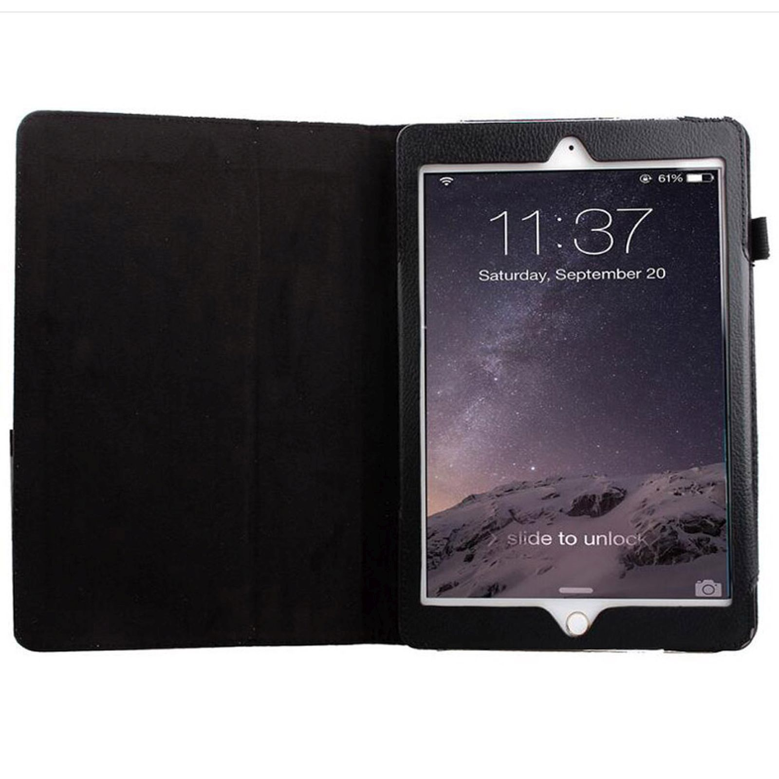 Schwarz 7.9 LOBWERK Zoll für Apple iPad Mini Kunstleder, 4 Bookcover Hülle Schutzhülle
