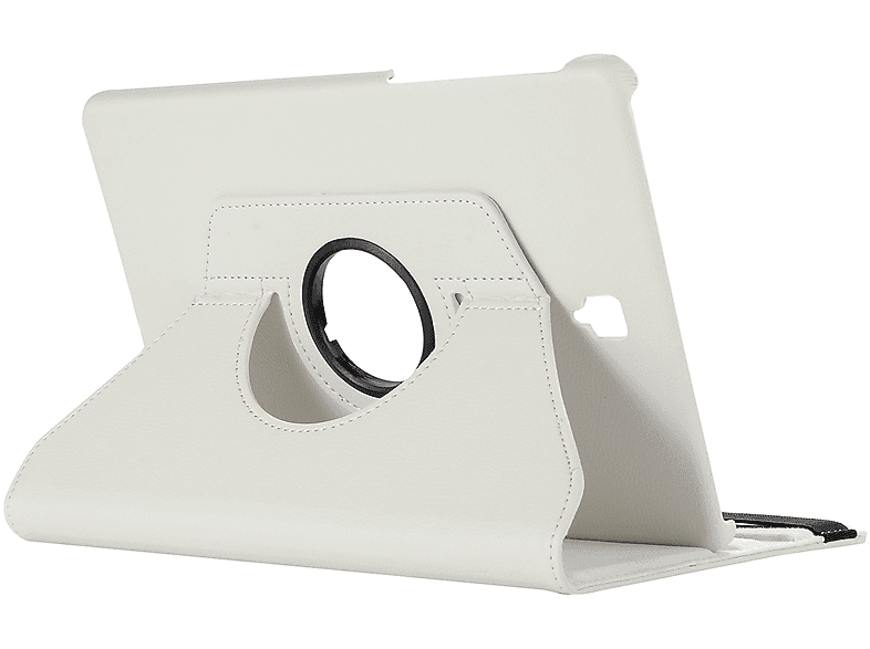 LOBWERK Hülle Schutzhülle Bookcover für Samsung Galaxy Tab S4 SM-T830 T835 10.5 Zoll Kunstleder, Weiß