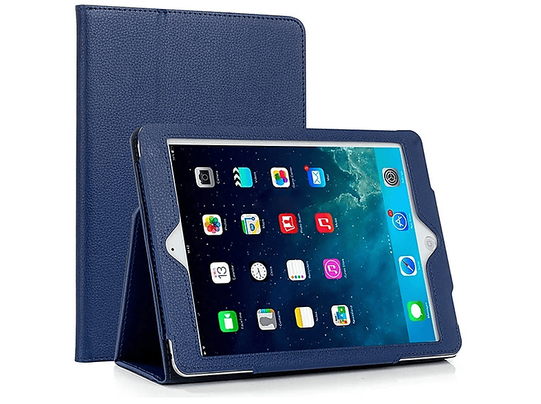 LOBWERK Hülle Schutzhülle Mini Bookcover iPad Zoll 7.9 5 4 für Mini Apple Kunstleder, Blau iPad