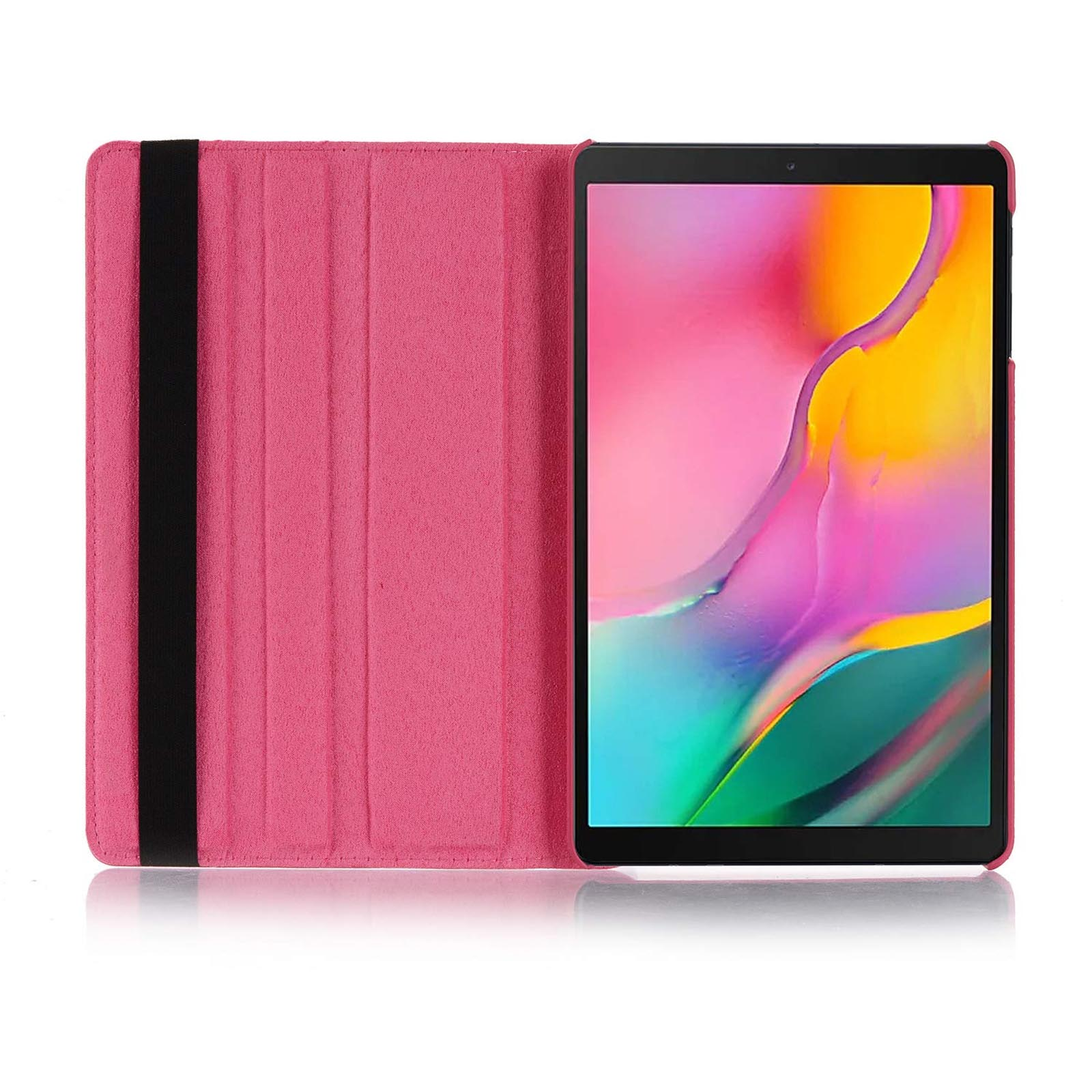 LOBWERK Hülle Schutzhülle Bookcover SM-T290 A Galaxy 8 Zoll Tab für Pink Samsung SM-T295 Kunstleder, 8.0