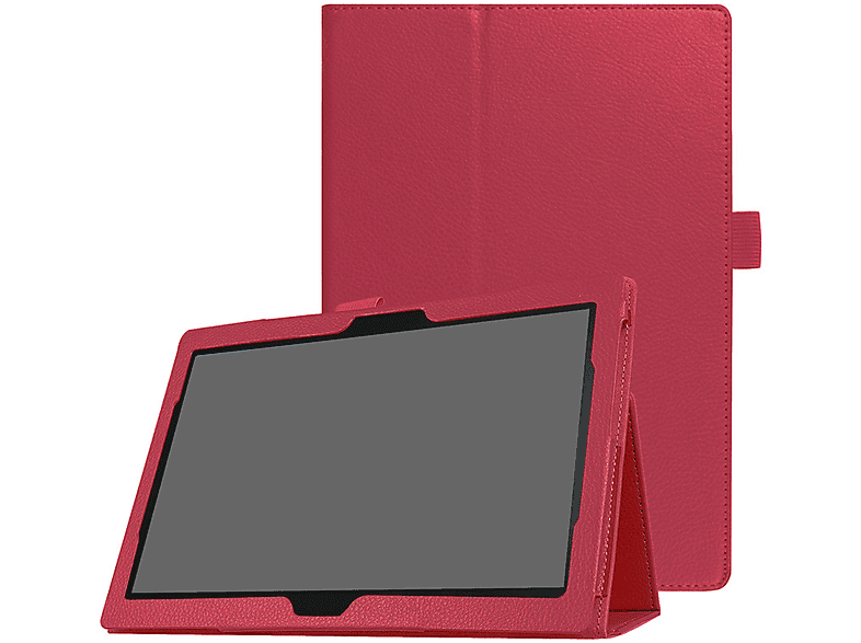 (2018) M10/P10 Rot LOBWERK für Lenovo Bookcover Tab 10.1 Kunstleder, Zoll Hülle Schutzhülle TB-X605F/TB-X705F