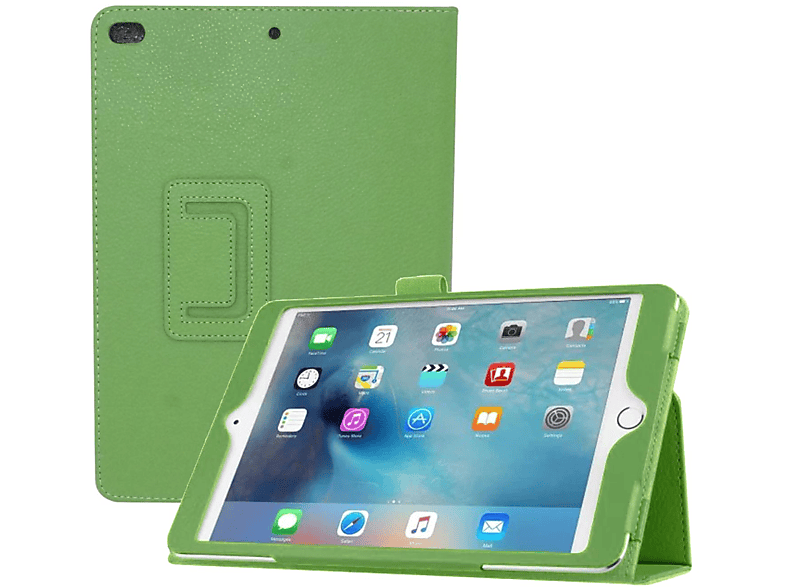 LOBWERK Hülle Schutzhülle Bookcover für Apple iPad Mini 4 iPad Mini 5 7.9 Zoll Kunstleder, Grün