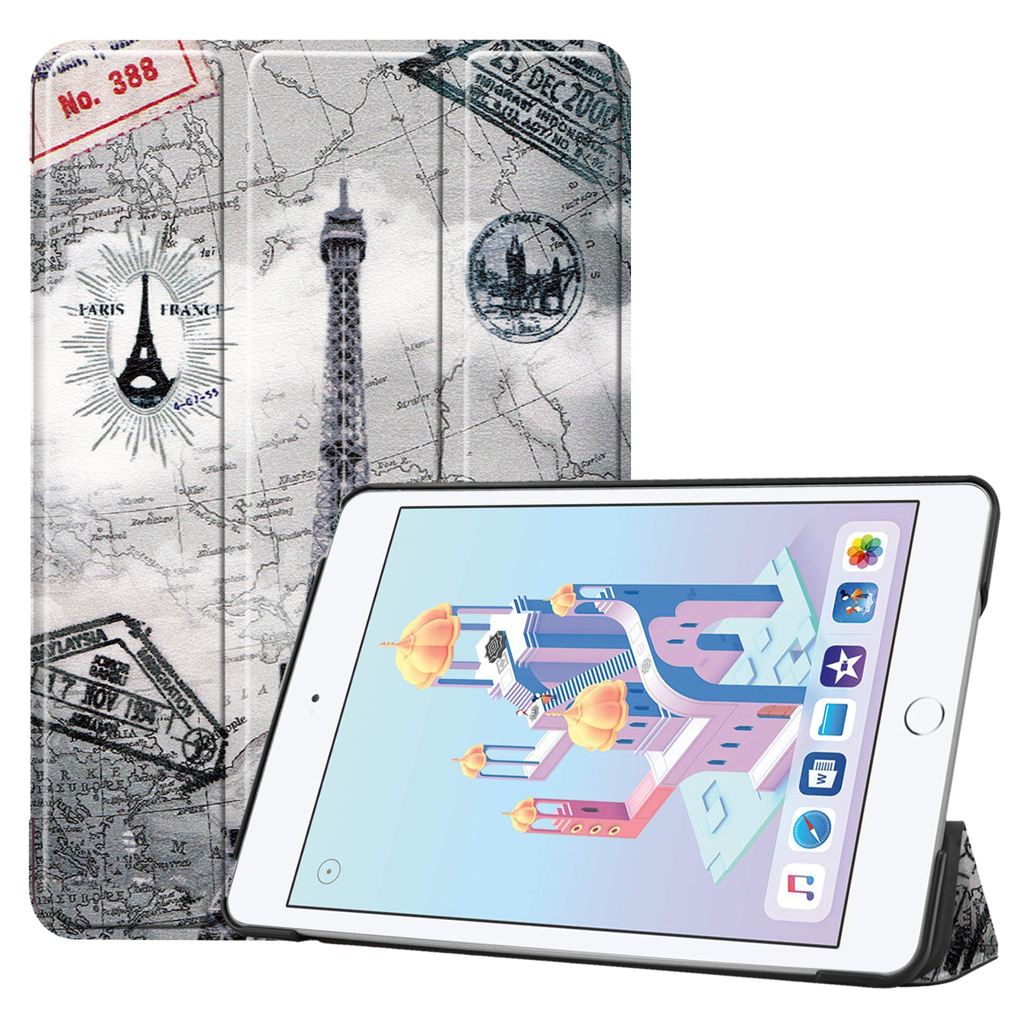 LOBWERK Hülle Schutzhülle für 4/5 NEU Bookcover Zoll Mini Kunstleder, iPad Apple 7.9