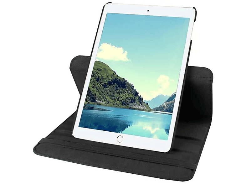 LOBWERK Hülle Schutzhülle Bookcover für Apple iPad Mini 4/5 7.9 Zoll Kunstleder, Schwarz