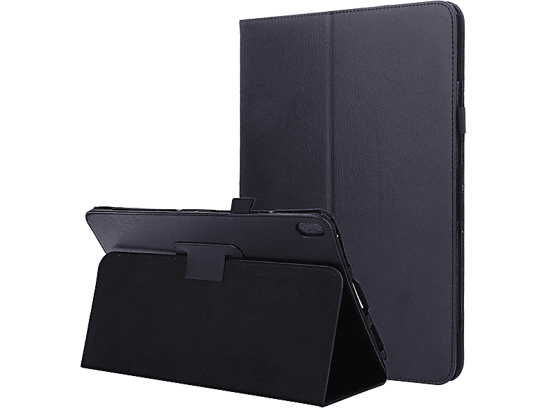 LOBWERK Hülle Schutzhülle Bookcover für Lenovo Tab E10 TB-X104F 10.1 Zoll Kunstleder, Schwarz