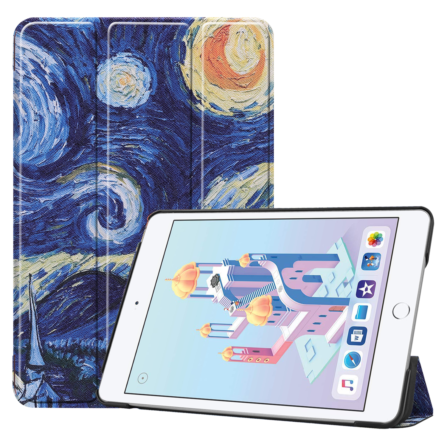 LOBWERK Hülle Schutzhülle Bookcover iPad Kunstleder, Zoll 4/5 7.9 Mini für Apple NEU