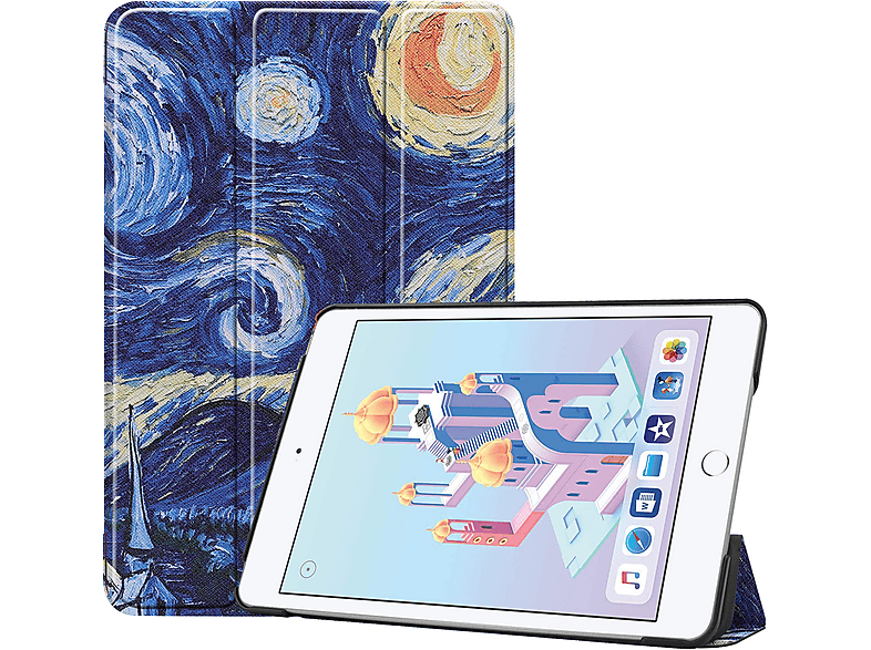 LOBWERK Hülle Kunstleder, Schutzhülle Bookcover iPad für 7.9 Zoll NEU Apple Mini 4/5