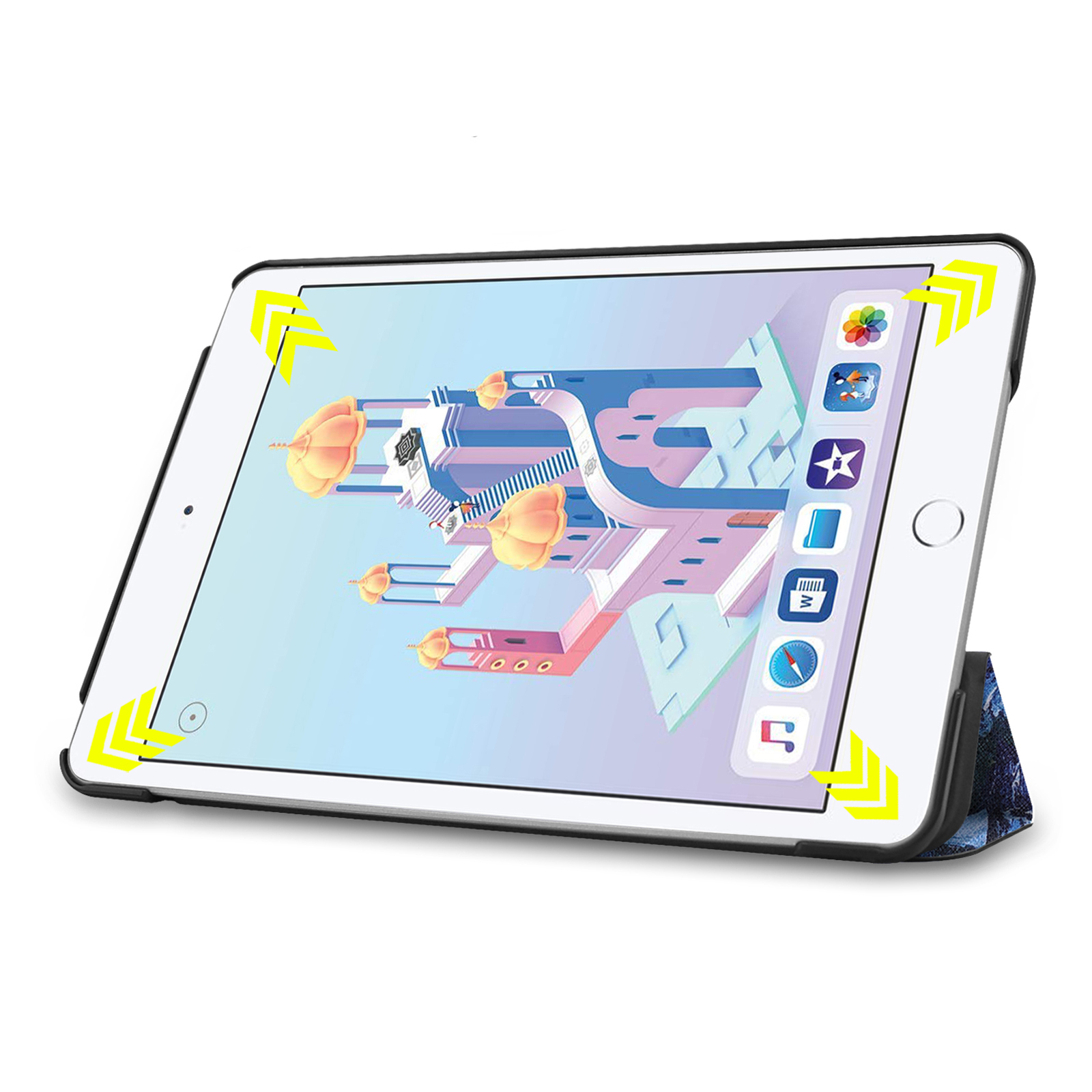 für Mini Hülle Bookcover NEU Zoll LOBWERK 4/5 7.9 Schutzhülle iPad Apple Kunstleder,