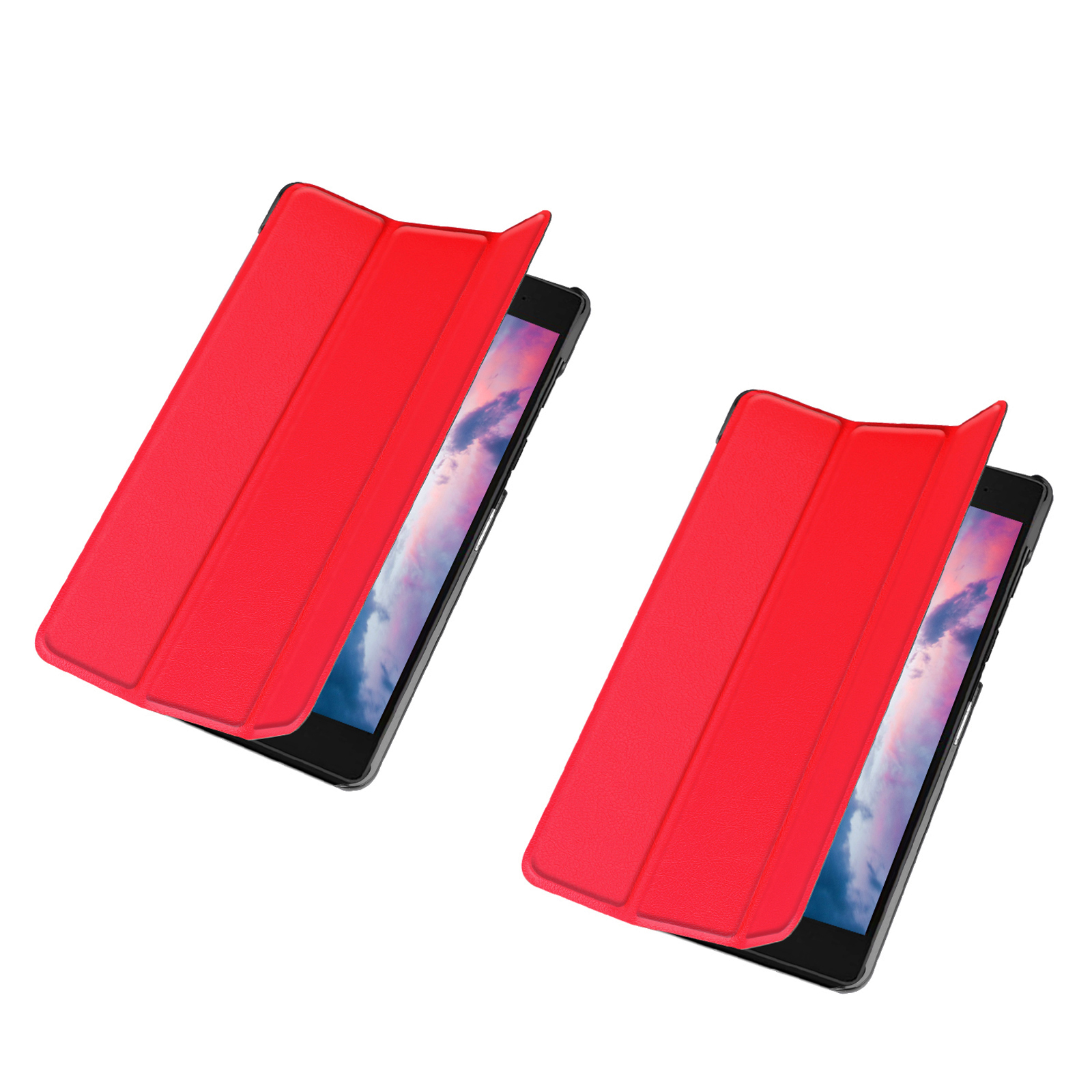 Lenovo Hülle Schutzhülle Rot TB-8304F LOBWERK E8 Zoll 8 Bookcover für Tab Kunstleder,