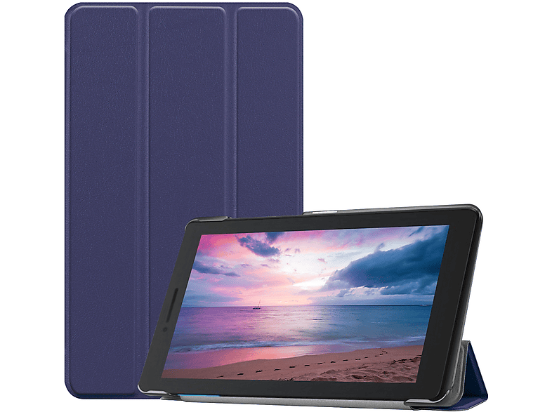 LOBWERK Hülle Schutzhülle Zoll Lenovo Tab Bookcover für TB-8304F Kunstleder, E8 Blau 8