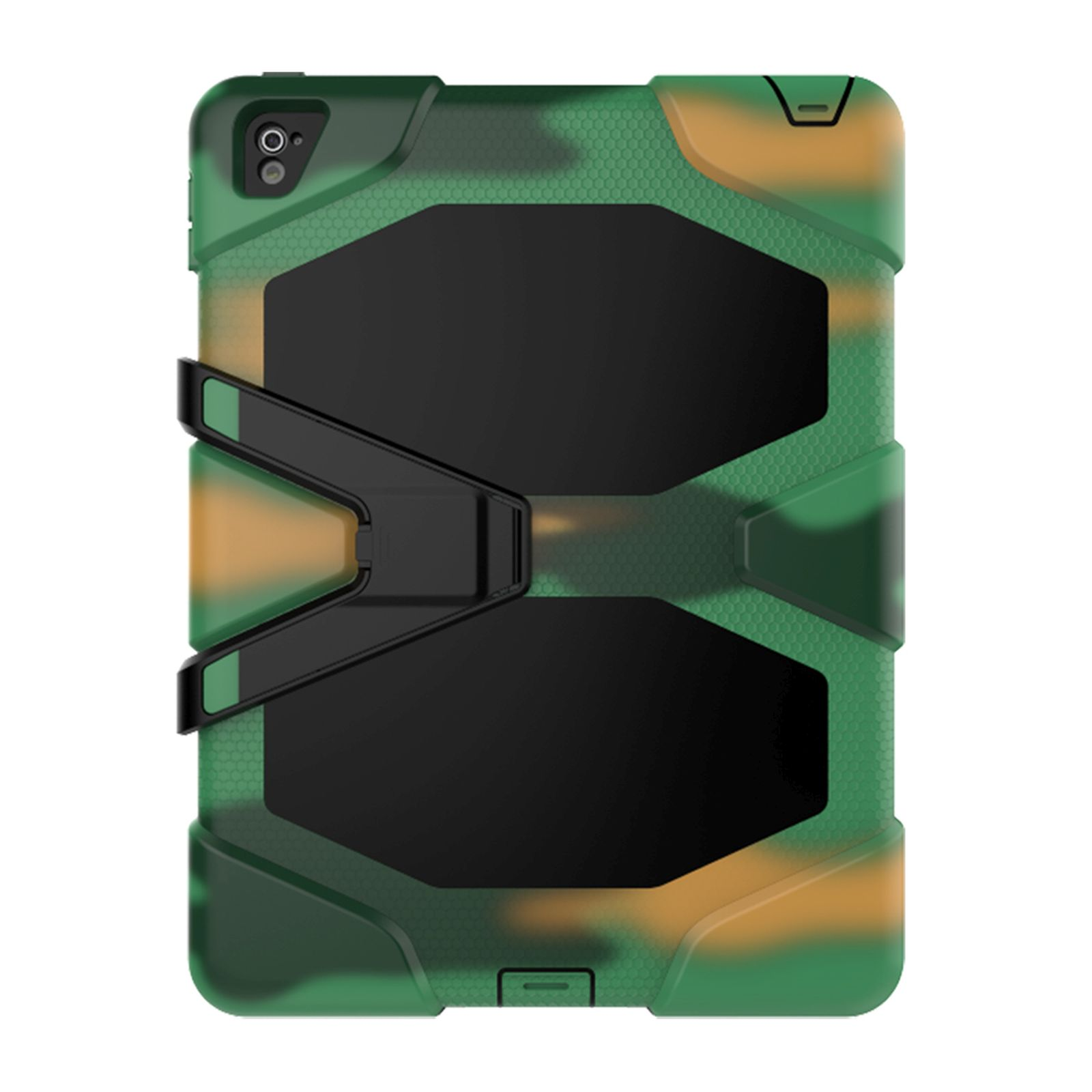 LOBWERK 3in1 Camouflage 2017 Zoll für Case Outdoor Apple 9.7 Bookcover Kunststoff, Schutzhülle iPad