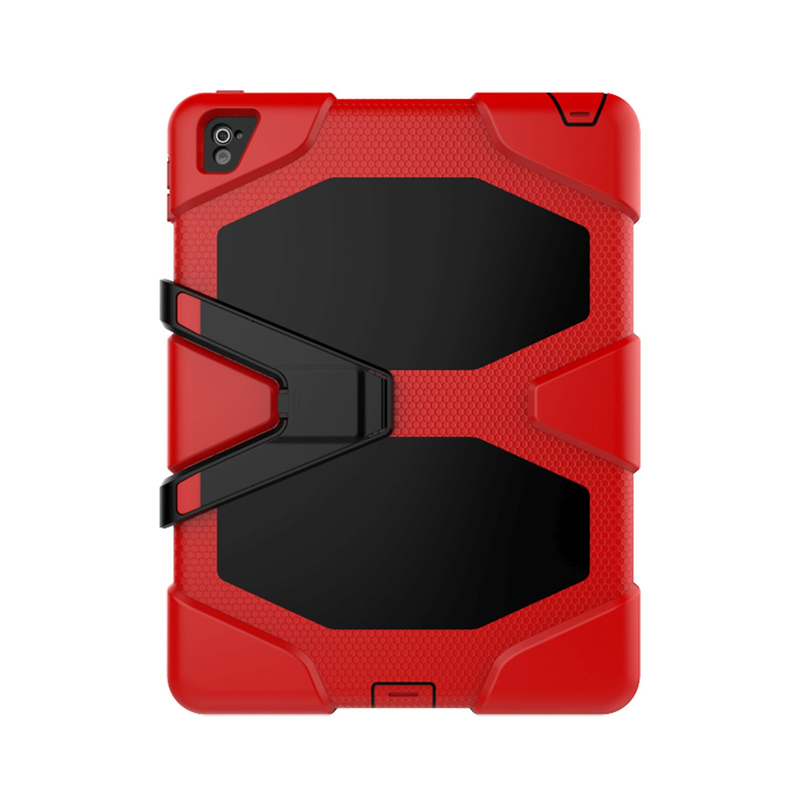 LOBWERK 2017 für 9.7 Outdoor Case Rot Schutzhülle Kunststoff, iPad 3in1 Zoll Apple Bookcover