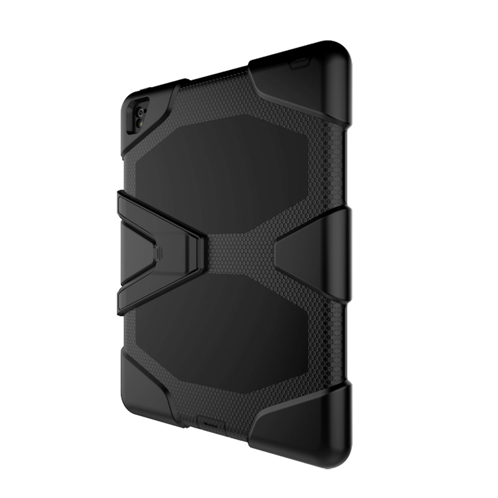 2017 Schutzhülle LOBWERK Outdoor 3in1 Bookcover Kunststoff, Zoll für iPad 9.7 Schwarz Case Apple