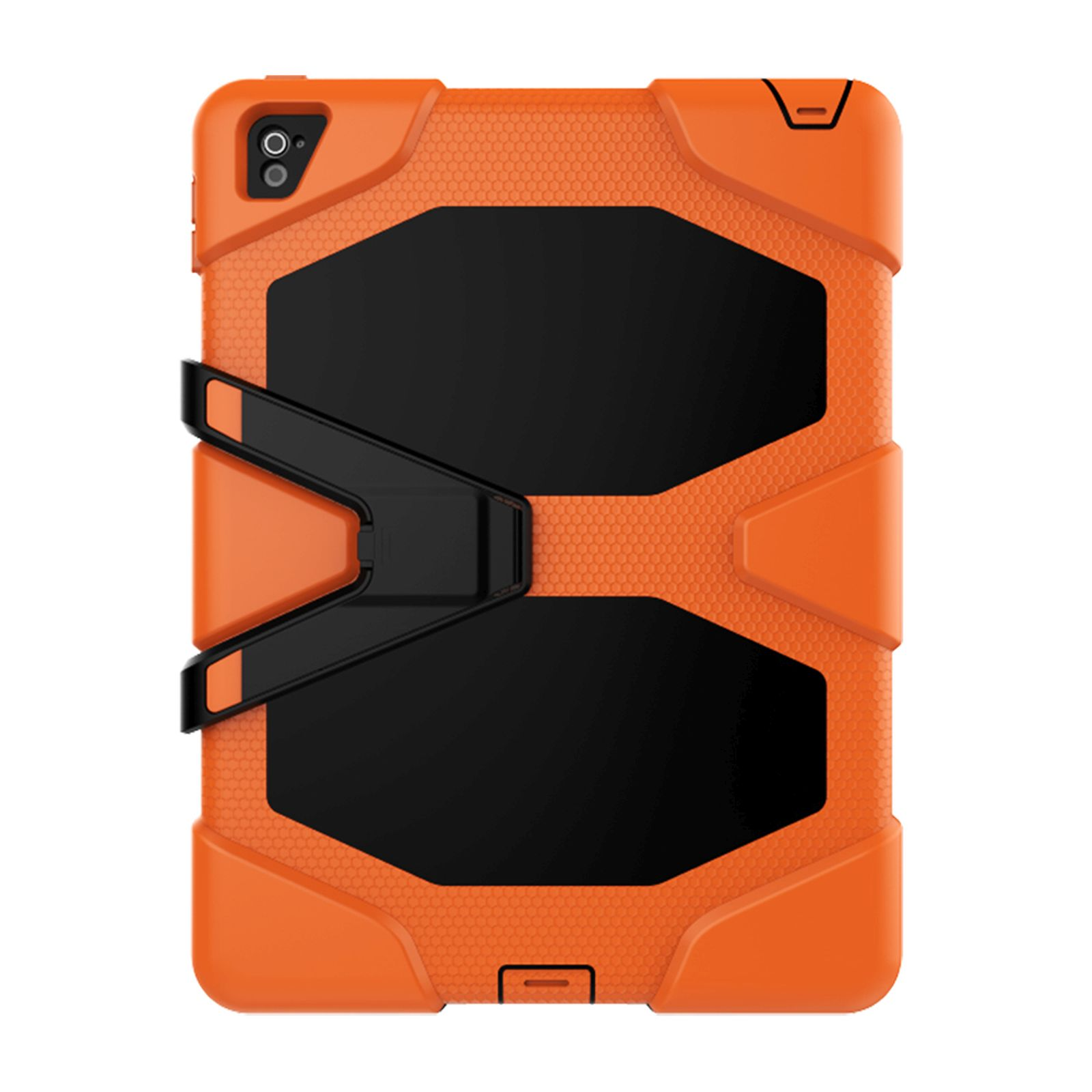 LOBWERK 3in1 Outdoor Case 9.7 2017 Orange Bookcover iPad für Schutzhülle Kunststoff, Apple Zoll