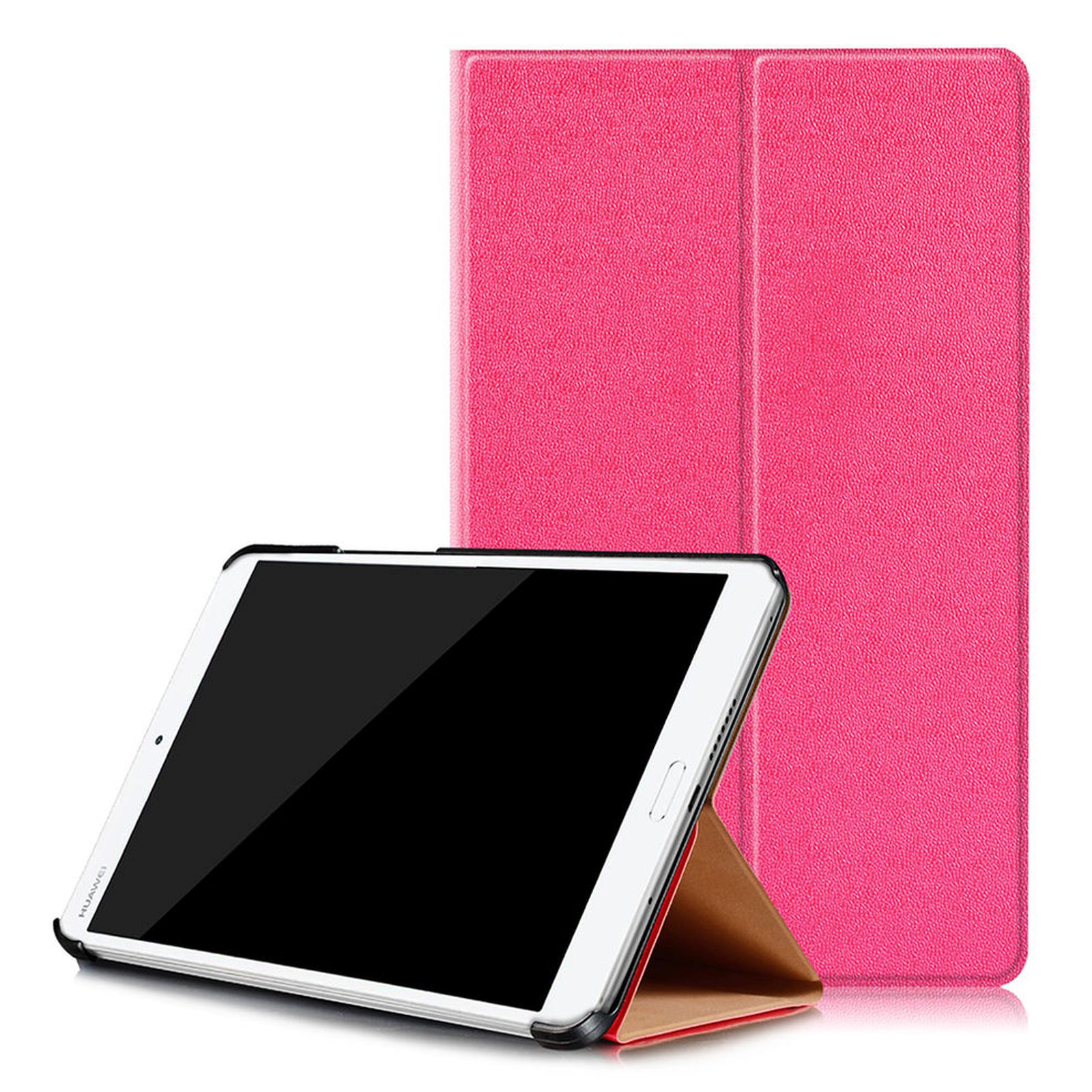 LOBWERK Hülle Schutzhülle Bookcover für Huawei Pad Honor Pink 8.0 Zoll Kunststoff, 2