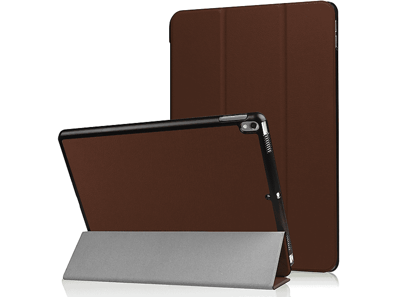 LOBWERK Hülle Schutzhülle iPad für Braun 2017 iPad 3 Air Zoll Bookcover Apple 10.5 Pro Kunstleder, 2019