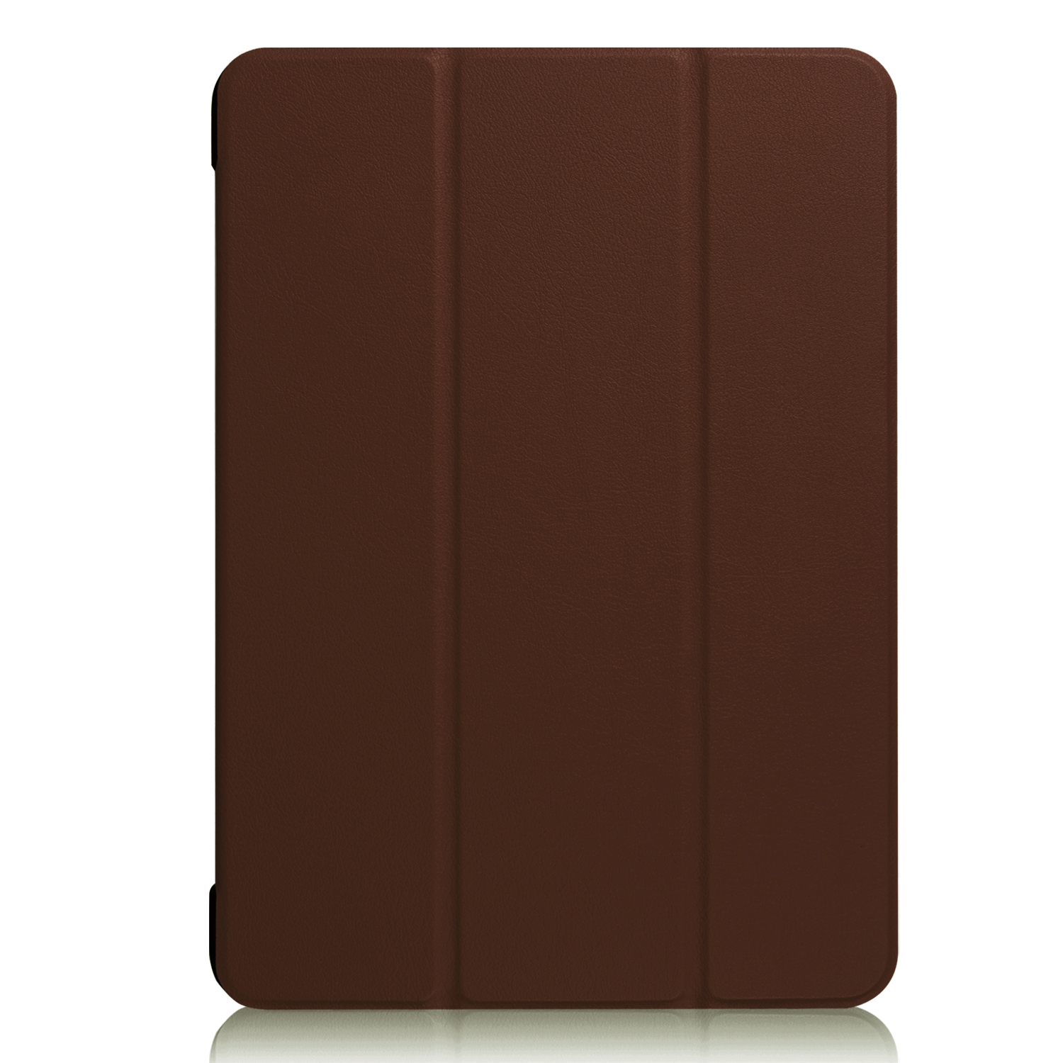 Braune Tablethülle mit einfachem, gefaltetem Design.