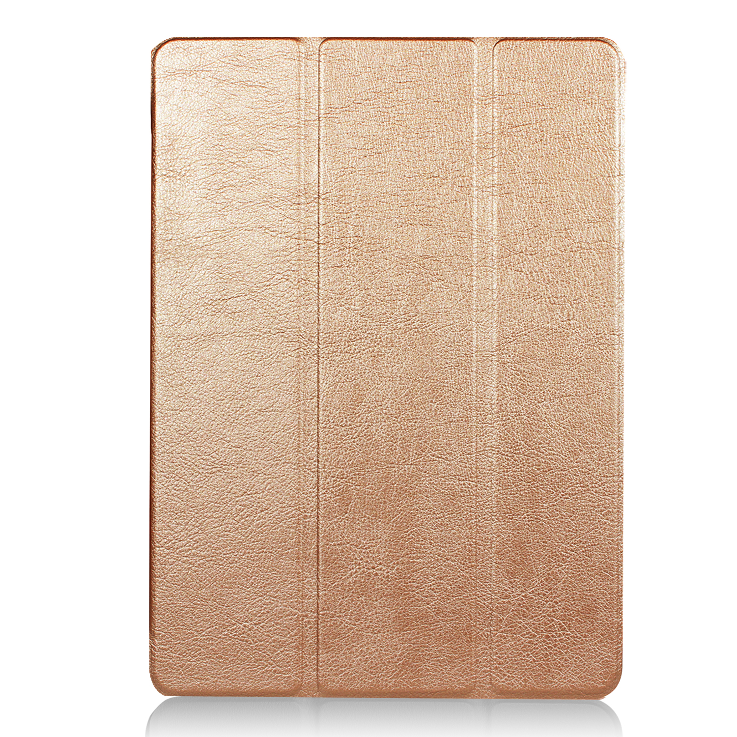 LOBWERK Schutzhülle 10.5 iPad Bookcover 2019 Hülle Air Pro Apple 3 iPad 2017 für Zoll Kunstleder, gold
