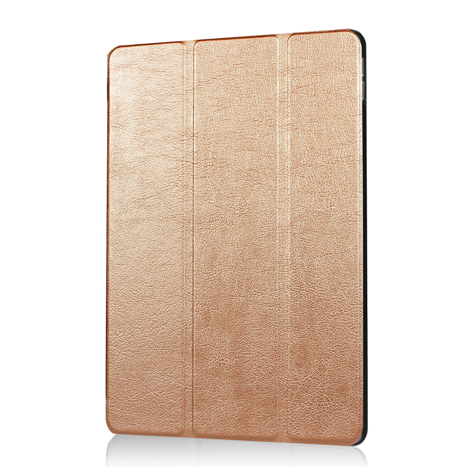 LOBWERK Hülle Schutzhülle Bookcover 3 Zoll Pro 2017 2019 Kunstleder, Apple gold iPad 10.5 für iPad Air