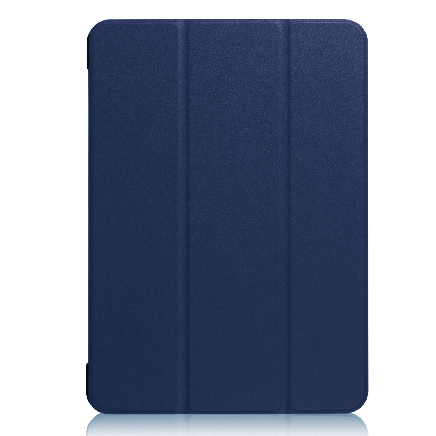 Geschlossene Tablet-Hülle, dunkelblaue Farbe, mit glatter Oberfläche.
