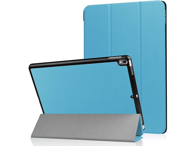 LOBWERK Hülle iPad Bookcover Zoll 2017 Apple Hellblau Air 2019 Pro iPad 3 Schutzhülle Kunstleder, für 10.5