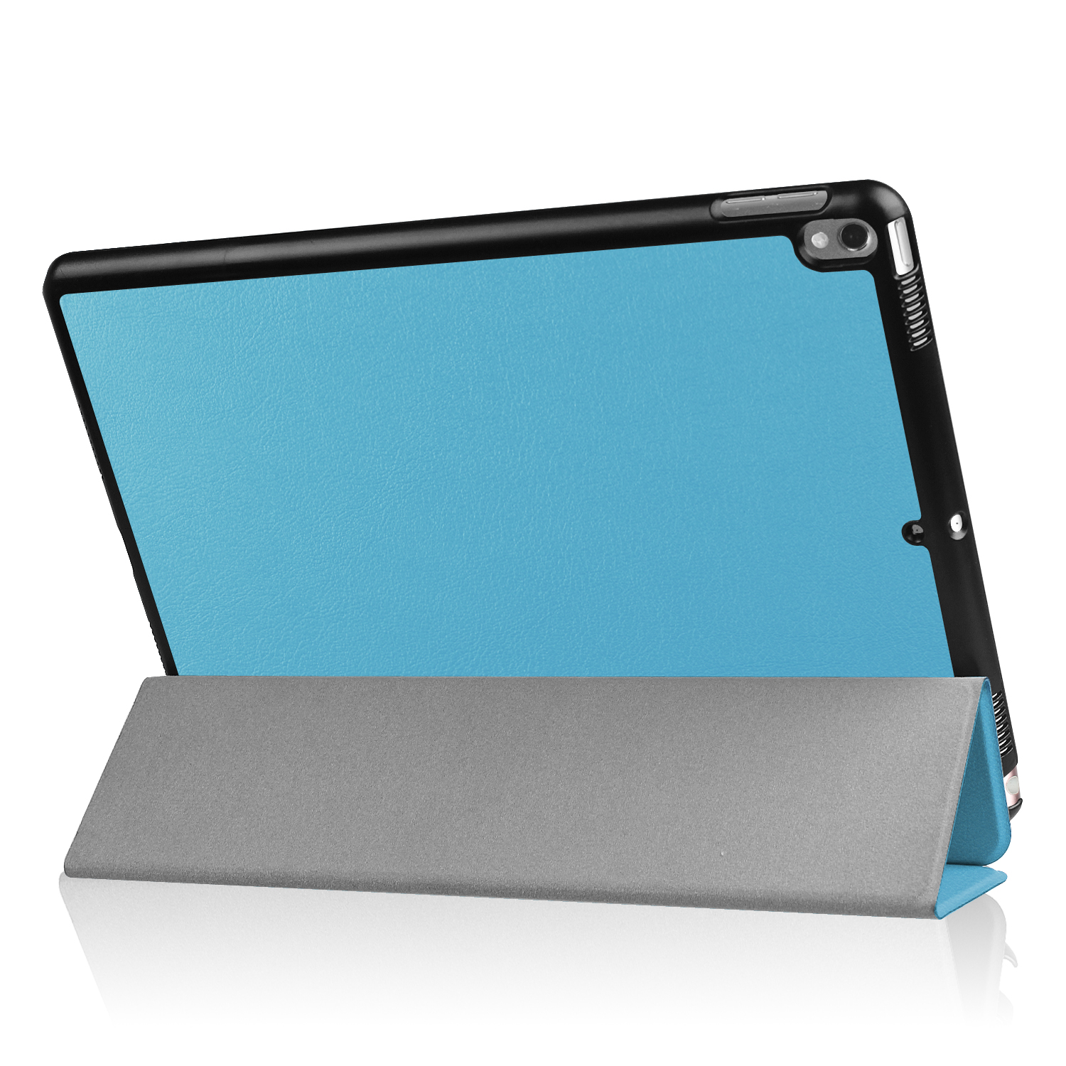 iPad Kunstleder, Bookcover iPad 10.5 Zoll Apple 3 Air Schutzhülle 2019 Hülle LOBWERK für 2017 Hellblau Pro