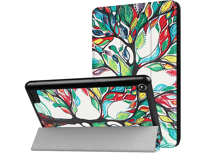 LOBWERK Hülle Schutzhülle Bookcover für Amazon New Fire 7 2017 Kunstleder, NEU