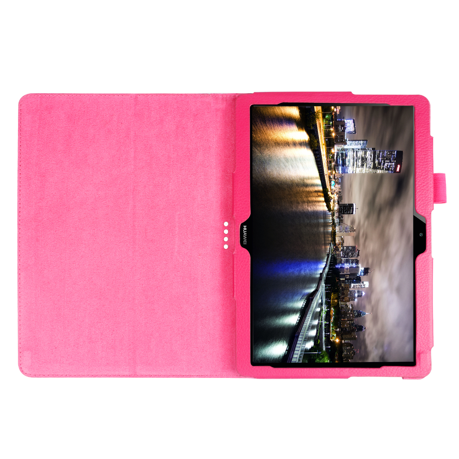 Zoll Schutzhülle 9.6 T3 10 LOBWERK Kunstleder, Huawei Hülle Bookcover für Pink