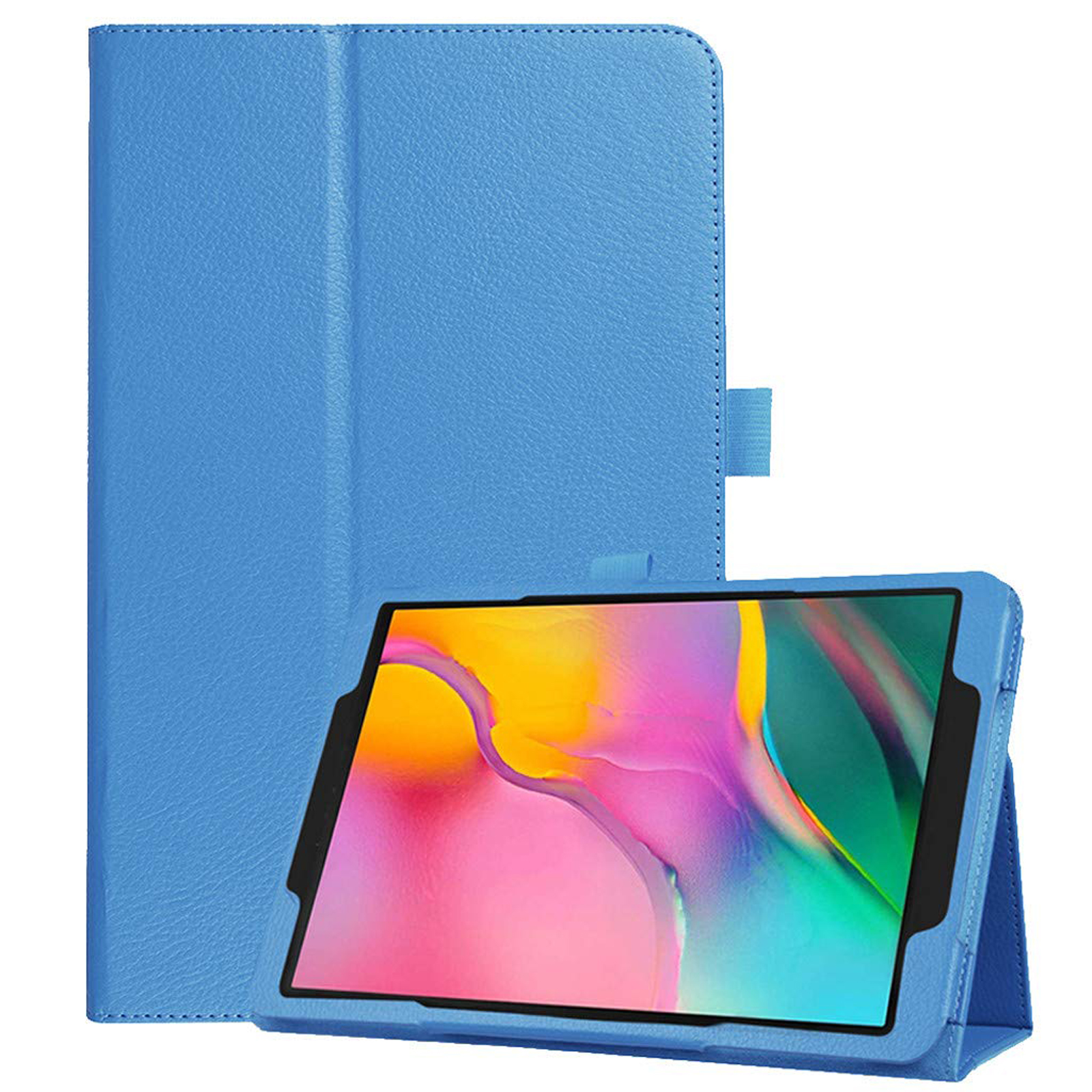 + Tab S5e Samsung Hellblau Kunstleder, (Schutzhülle 2in1 Bookcover Schutzglas) SM-T725 Set SM-T720 10.5 Case Galaxy LOBWERK Zoll für
