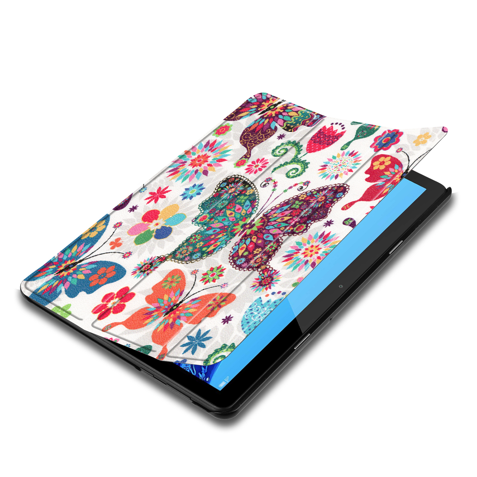 NEU Hülle LOBWERK Bookcover Kunstleder, MediaPad 5 10 Huawei Honor / Zoll 10.1 T5 Schutzhülle Pad für