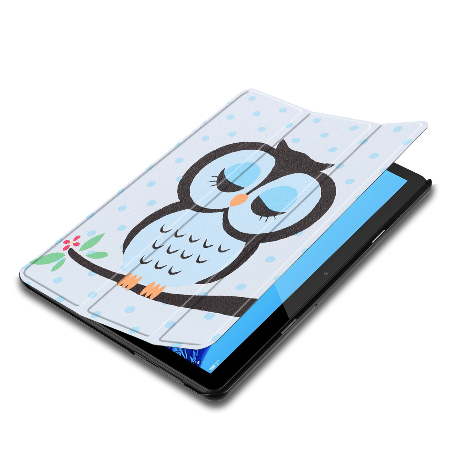 LOBWERK MediaPad Bookcover Kunstleder, Zoll NEU Lite 10.1 M5 10 Hülle Schutzhülle für Huawei