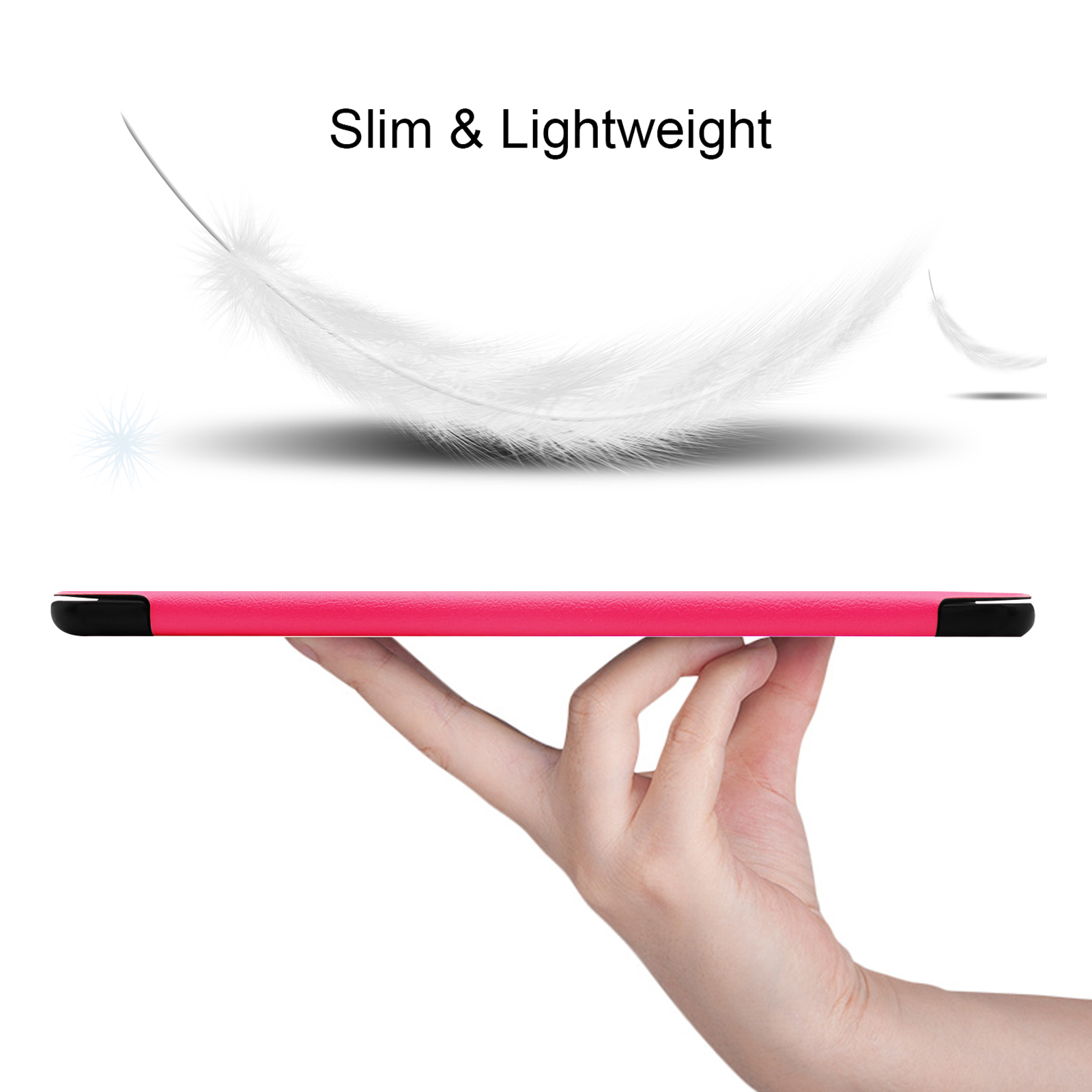 LOBWERK Hülle Zoll Samsung Bookcover T725 Kunstleder, 10.5 für Pink SM-T720 S5e Galaxy Tab Schutzhülle