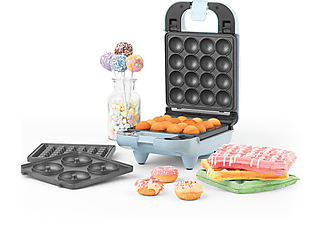 PETRA kompakter Multifunktionsgerät 3 1 Mini Treat Maker, Donuts, Cake Pops Waffeln,650W, Fun cooking 3-in-1-Donut-Waffel-Cake-Pop-Maker Blau | MediaMarkt