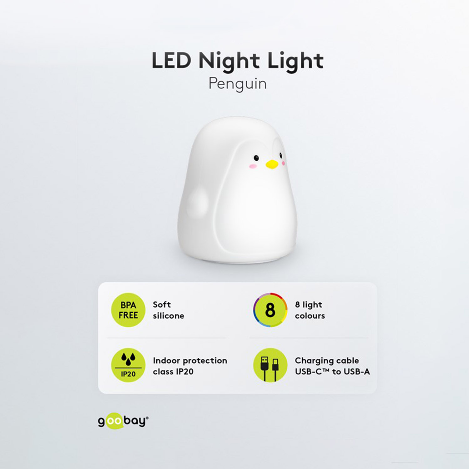 61648 Pinguin GOOBAY Nachtlicht LED