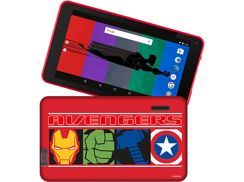 E-STAR HERO Zoll, Tablet GB, 7 mehrfarbig Kinder-Tablet, Avengers, 16